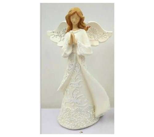 25cm White Lace Angel Praying