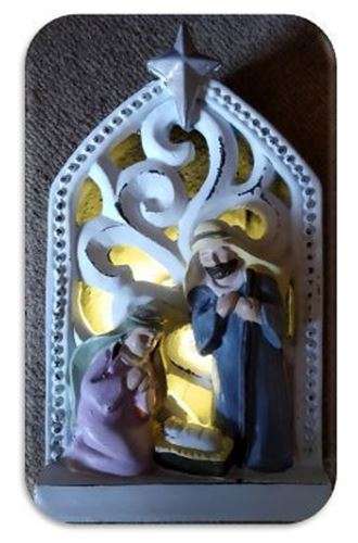 Light up Nativity - 19.5cm- Jesus in Crib