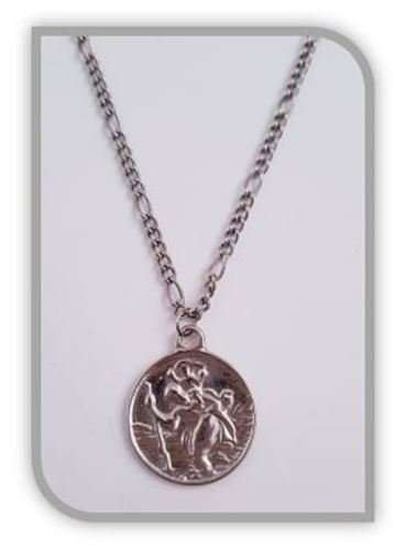 2.4cm Diameter St Christopher pendant with 45cm chain