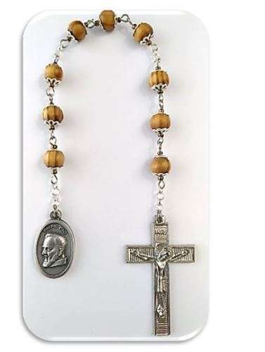 Chaplet of Padre Pio - 9 bead in Olivewood
