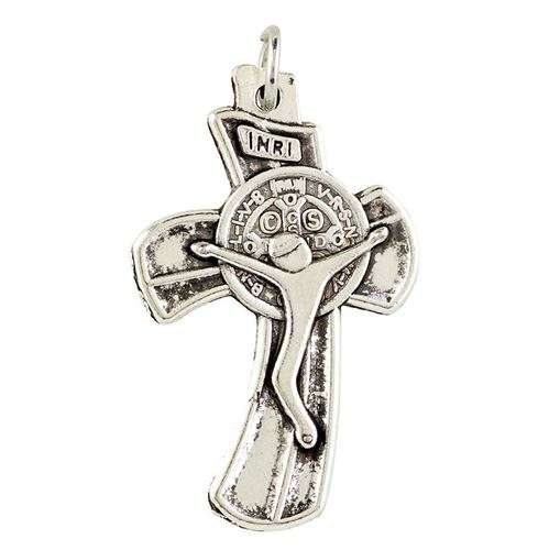 37mm Modern St Benedict Crucifix