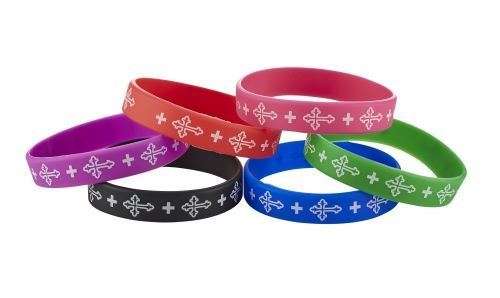 Cross Bracelet - Silicone (Assorted colours)