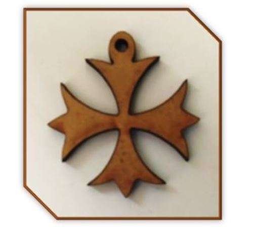 3.5cm Jerusalem / Crusader wooden Cross