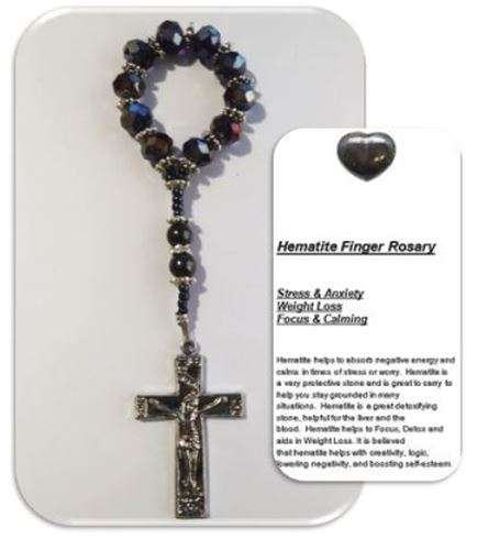 Hematite Healing  crystal Rosary - weight loss, stress, calming