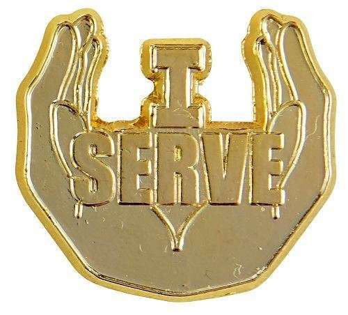 I Serve  lapel pin