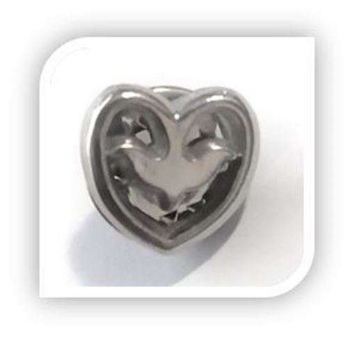 Dove in Heart lapel Pin