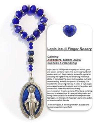 Lapis Lazuli Healing  crystal Rosary -Aspergers, ADHD, Calming
