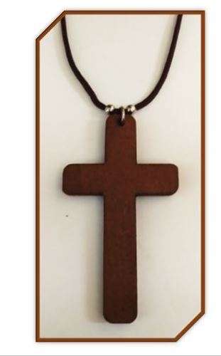 8.5cm Altar Server Wooden Cross on 80cm cotton/nylon blend cord