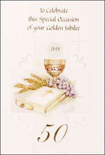 50 years - Priest Golden Jubilee Greeting Card