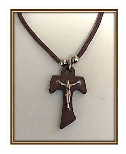 3.5cm Tau crucifix on 60cm cord