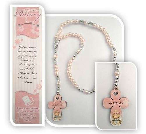 My First Rosary - Pink Elasticated