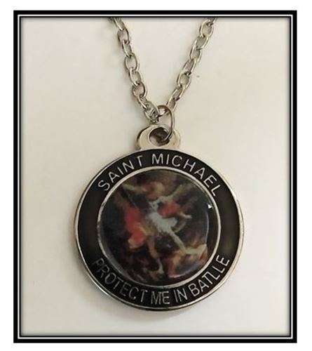 30mm St Michael the Archangel - Defend us in Battle -Fighting Demon