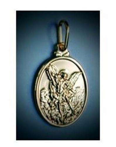 23mm 18 karat gold filled St Michael the Archangel pendant