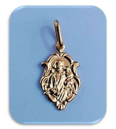 11mm 18kt Gold filled St Joseph Ornate Pendant