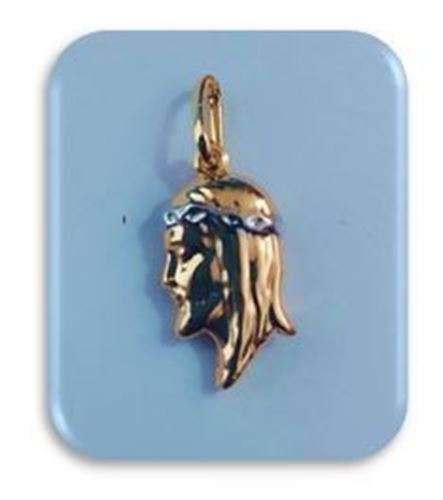 17mm Ecce Homo 18kt gold filled - 2 tone Pendant