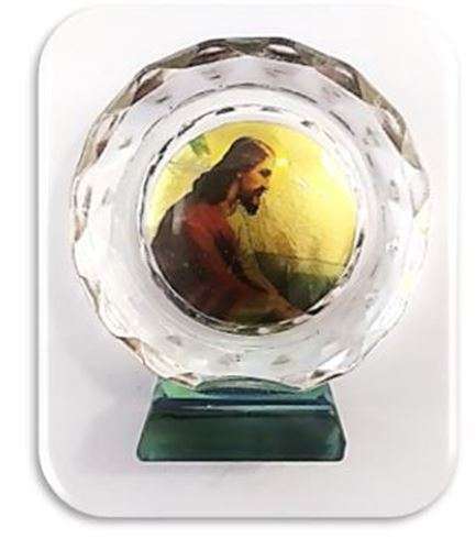 68mm Crystal Glass - Jesus Praying