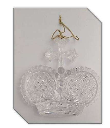 Christmas Crown / Cross Acrylic hanging ornament