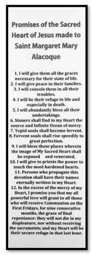 12 Promises of the Sacred Heart Bookmark