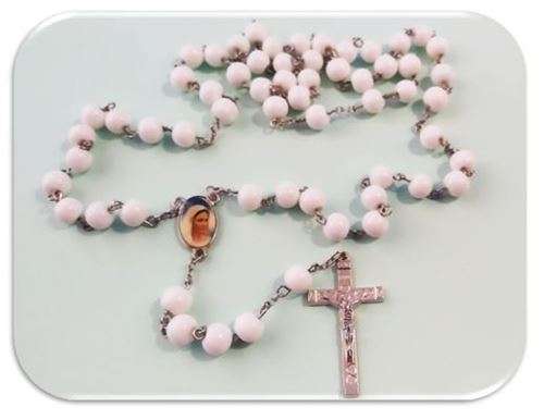 White 8mm Rosary