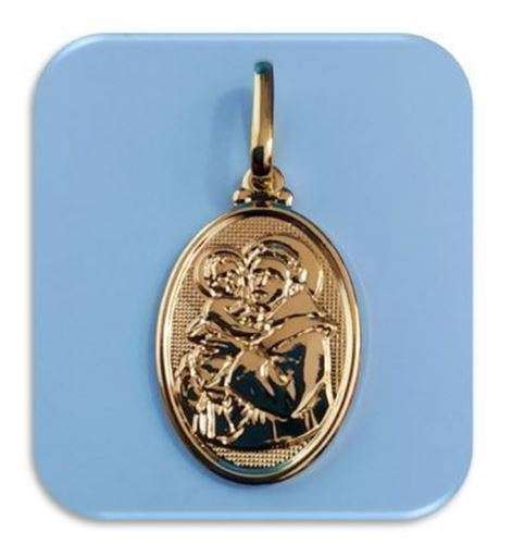 25mm St Anthony 18kt gold filled pendant