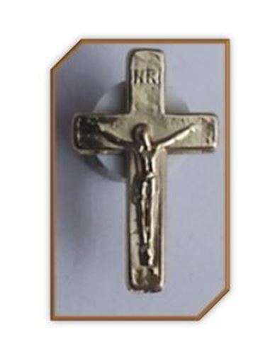 25mm golden Crucifix Lapel pin