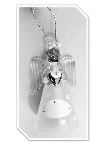 8cm Hanging Acrylic Angel with lights