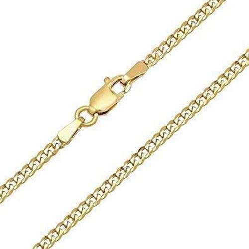 60cm Curb Link Chain 3mm - 18kt Gold filled