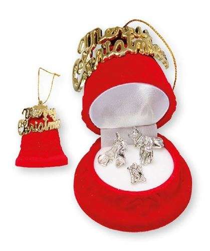 Mini Nativity in Bell Velvet box