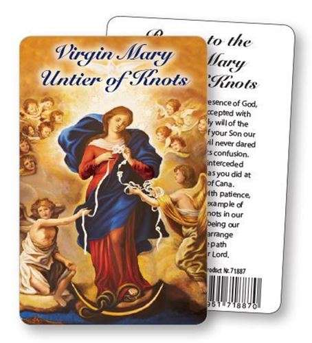 Our Lady of Knots Holy Prayer Card