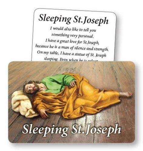 Sleeping St Joseph Holy Prayer Card