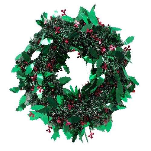 38cm diameter  Tinsel Wreath