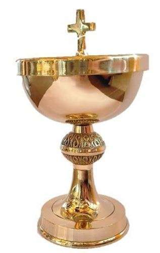 Golden Ciborium with simple cross and ornate center