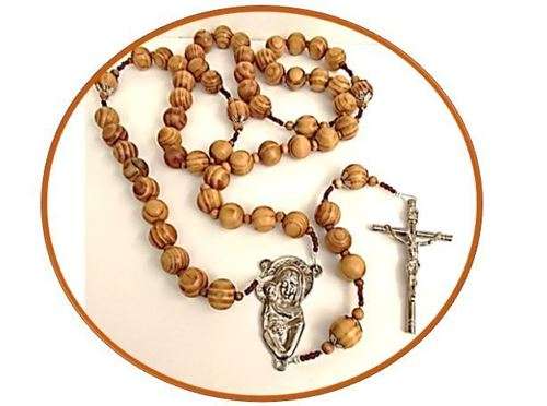 Large Olive Wood Wall Rosary -  20mm bead