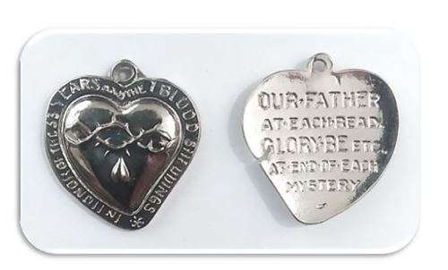 Heart Medal - Chaplet of the Precious Blood of Jesus