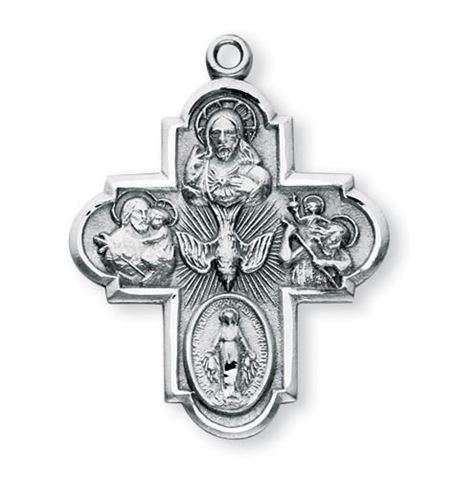 Sterling Silver 4 Way Crucifix - 3cm long