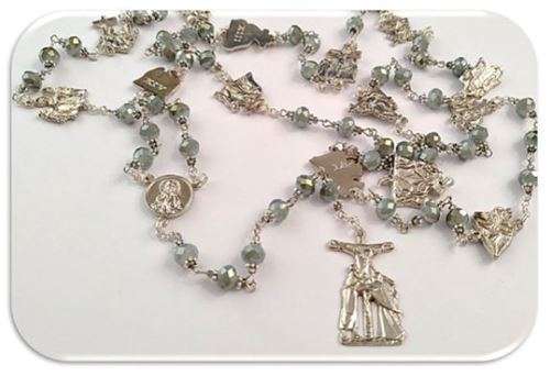 Stations of the Cross Medal Chaplet - Electro plate grey