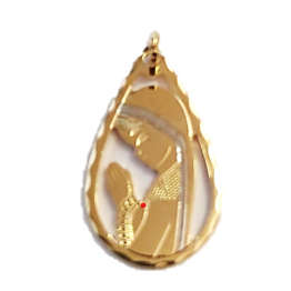 18kt gold filled Praying Madonna Pendant - 25mm