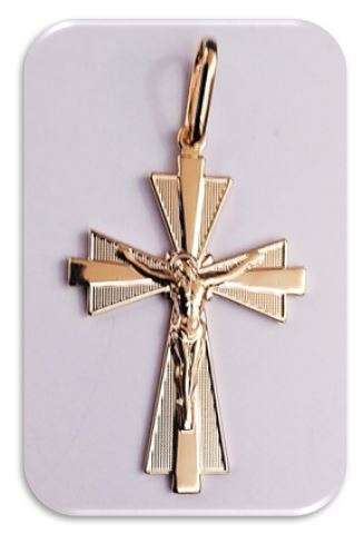 18kt gold filled 4cm Triangular based Crucifix
