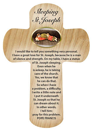 8cm Pocket Sleeping St Joseph Cross