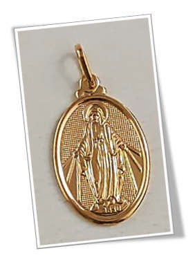 18kt gold filled Our Lady of Grace - 24mm