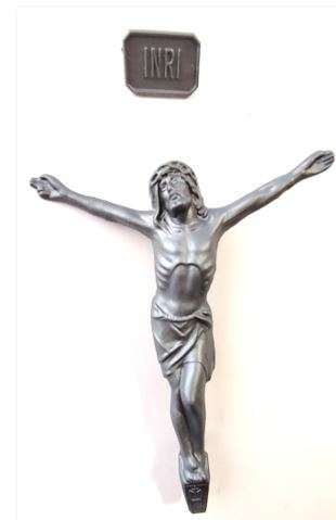 13cm Silver Plastic Corpus with Inri