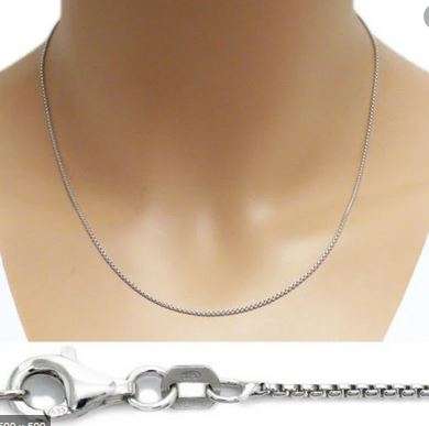 Sterling Silver 1mm Box chain - 45cm