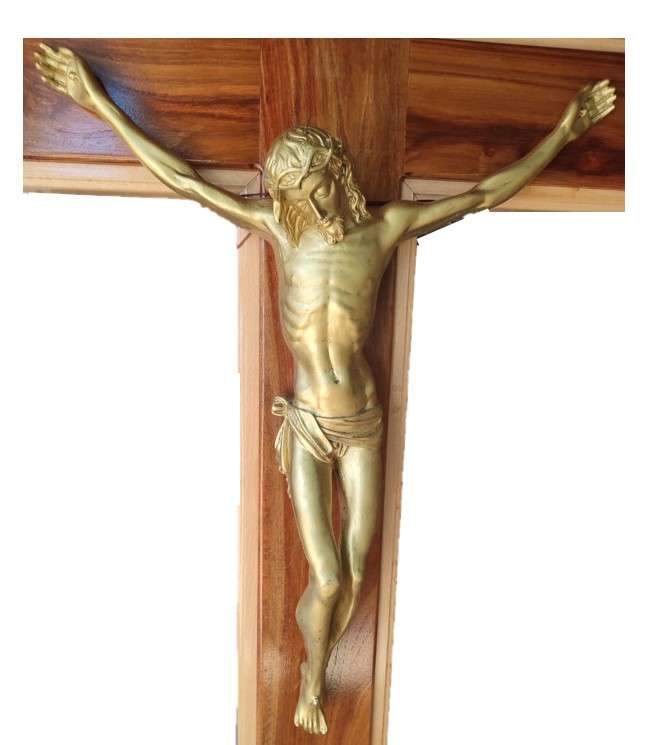 200cm Two tone Crucifix in gold - ONE IN STOCK