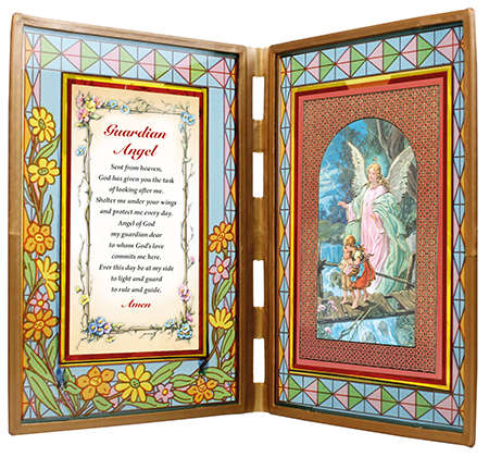 Picture Frame / Glass Plaque - Guardian Angel