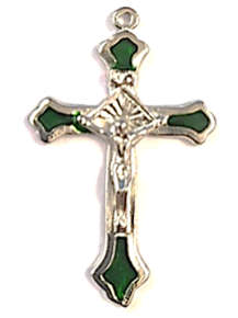 4.5cm Enamel Inlay Crucifix - Various colours