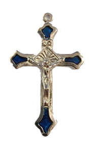 4.5cm Enamel Inlay Crucifix - Various colours