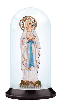 13cm Domed Shrine - Our Lady of Lourdes