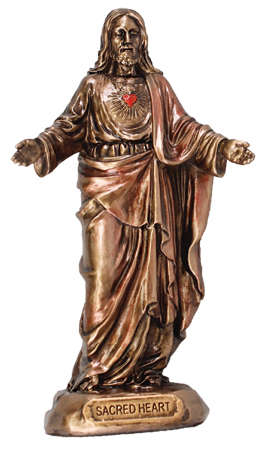 9cm Bronze Sacred heart of Jesus - Veronese Collection