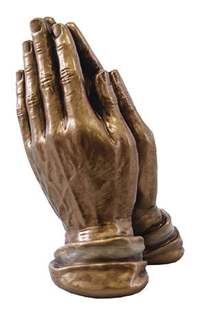 9cm Bronze Praying hands - Veronese Collection