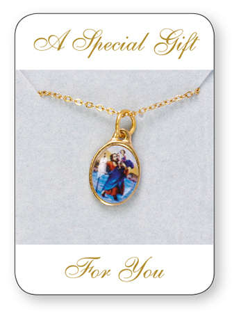 St Christopher Necklet in gold
